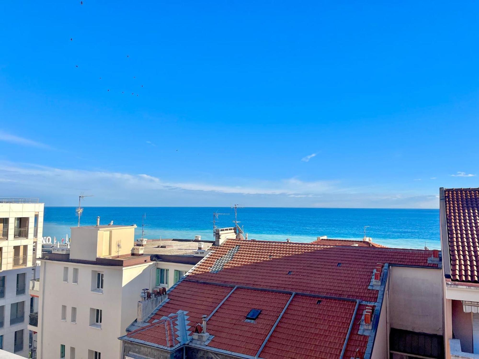 Apartamento "Le Rooftop Des Rivages" Immense Terrasse, Centre Menton Exterior foto